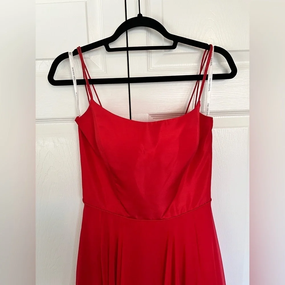 Red Sherri Hill Corset Ballgown Size 6_3